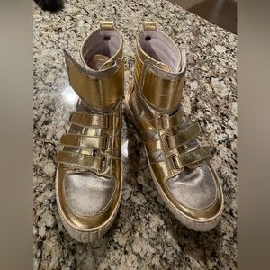 Alessandro Dell’acqua size 46 metallic velcro sneakers